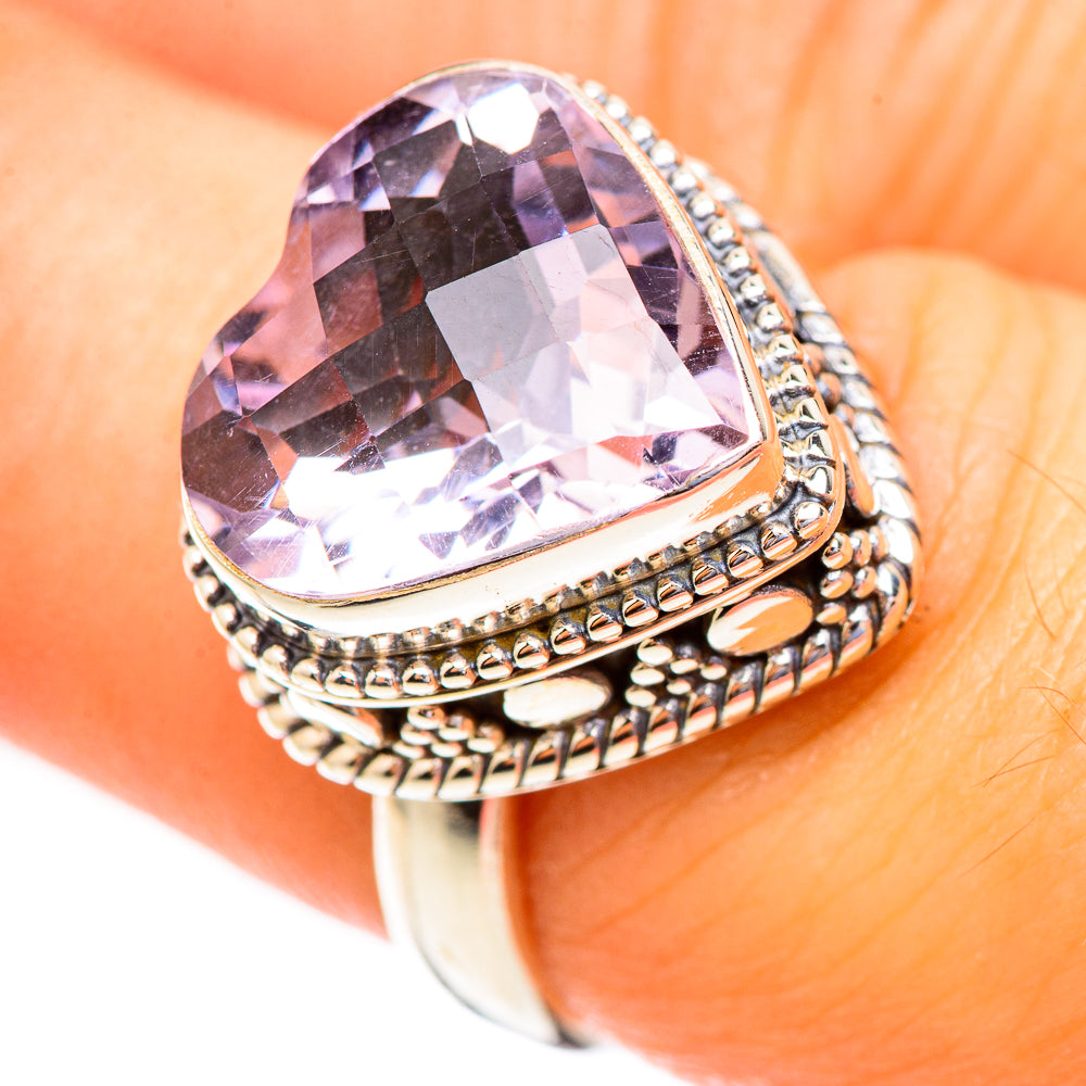 Pink Amethyst Rings handcrafted by Ana Silver Co - RING123392