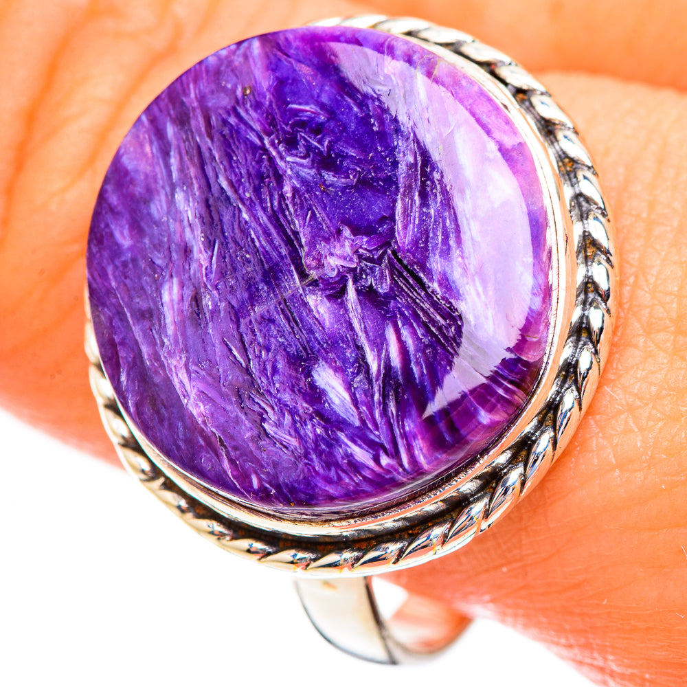 Charoite Rings handcrafted by Ana Silver Co - RING123393
