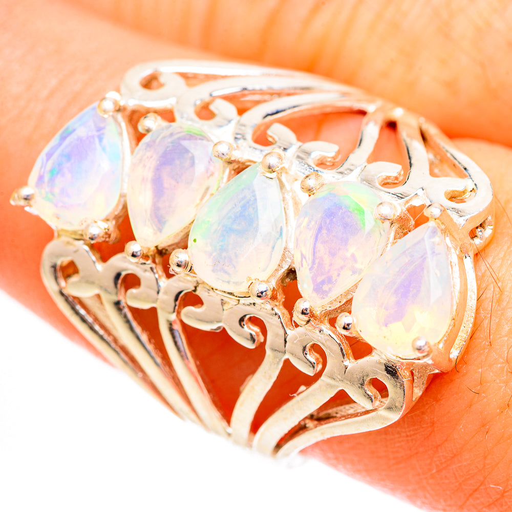 Ethiopian Opal Rings handcrafted by Ana Silver Co - RING123395
