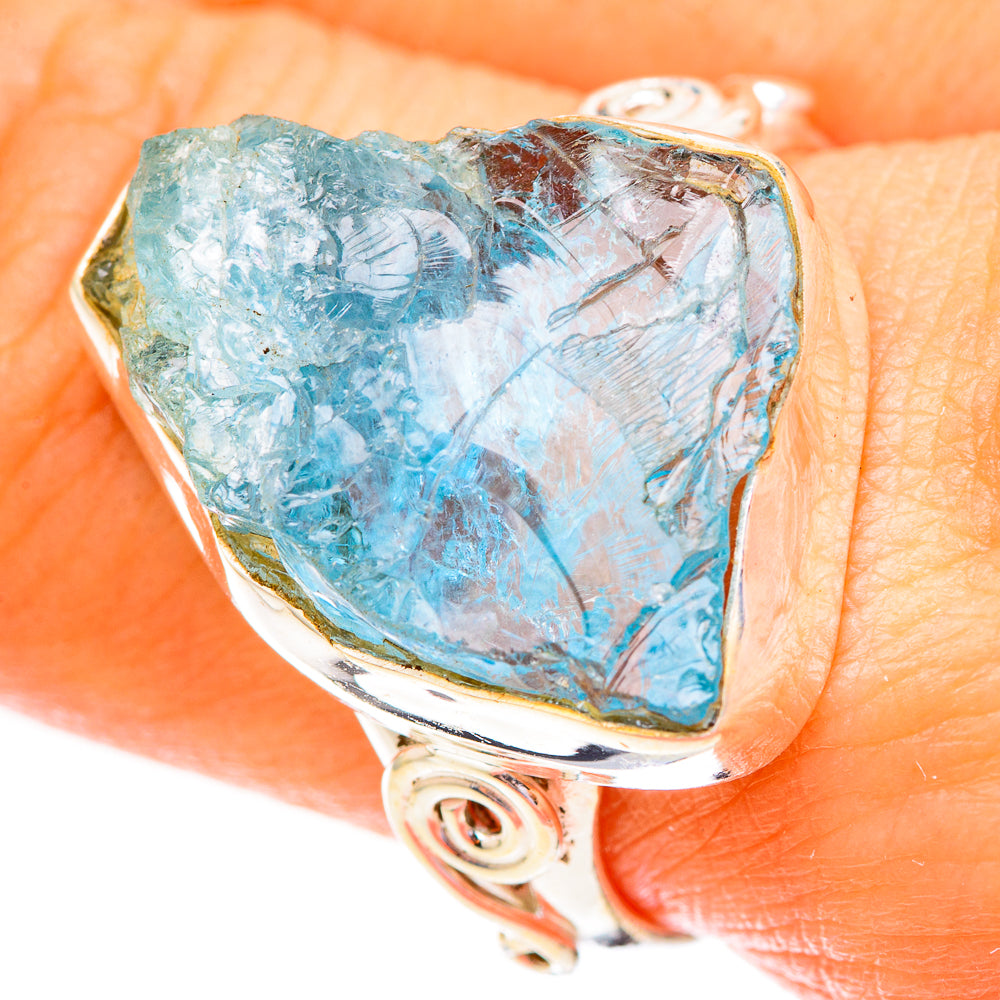 Aquamarine Rings handcrafted by Ana Silver Co - RING123397