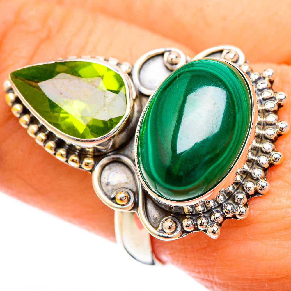 Malachite Rings handcrafted by Ana Silver Co - RING123403