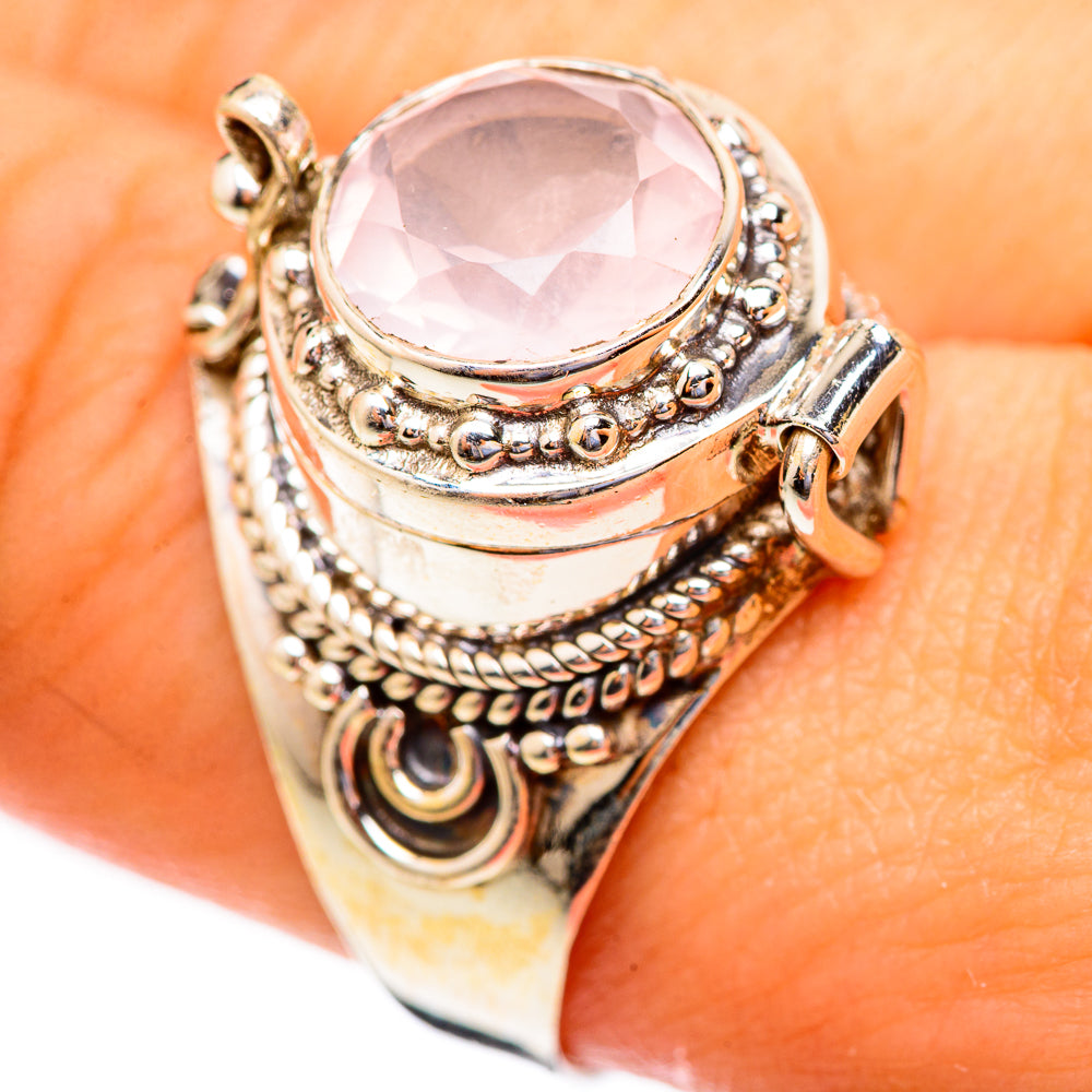 Rose Quartz Rings handcrafted by Ana Silver Co - RING123406