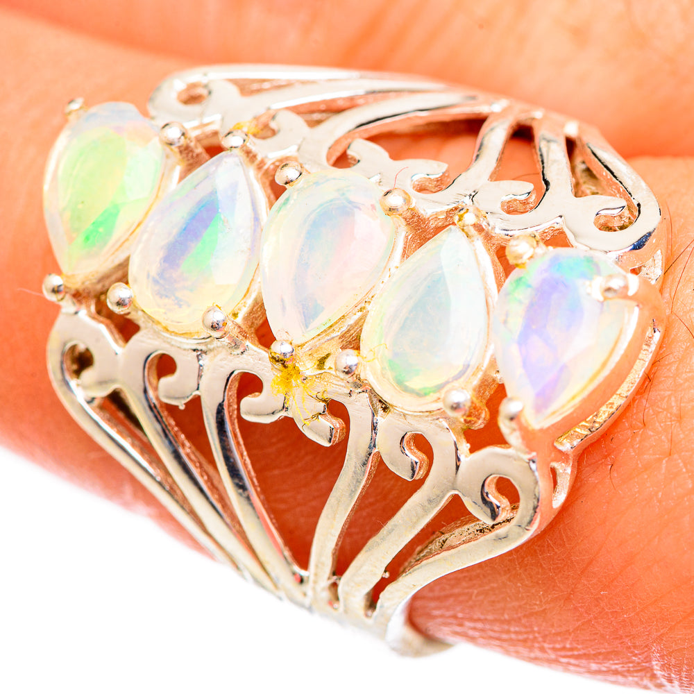 Ethiopian Opal Rings handcrafted by Ana Silver Co - RING123410