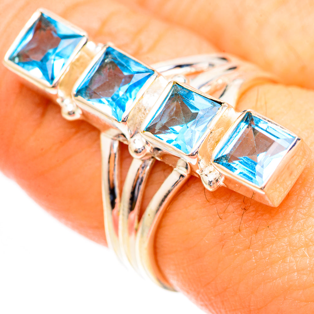 Swiss Blue Topaz Rings handcrafted by Ana Silver Co - RING123415