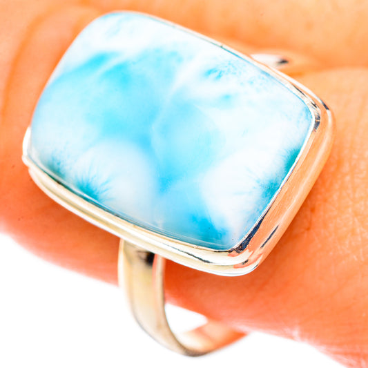 Larimar Rings handcrafted by Ana Silver Co - RING123416