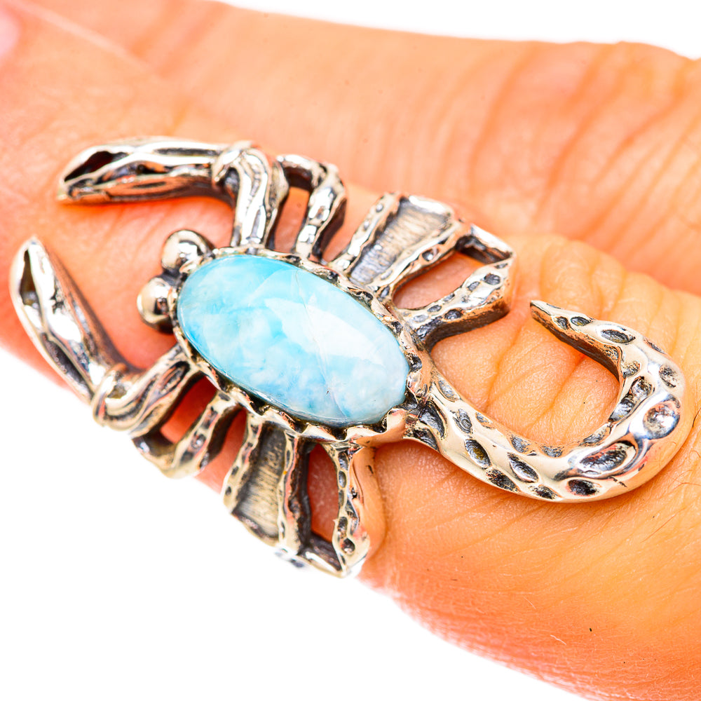 Larimar Rings handcrafted by Ana Silver Co - RING123417