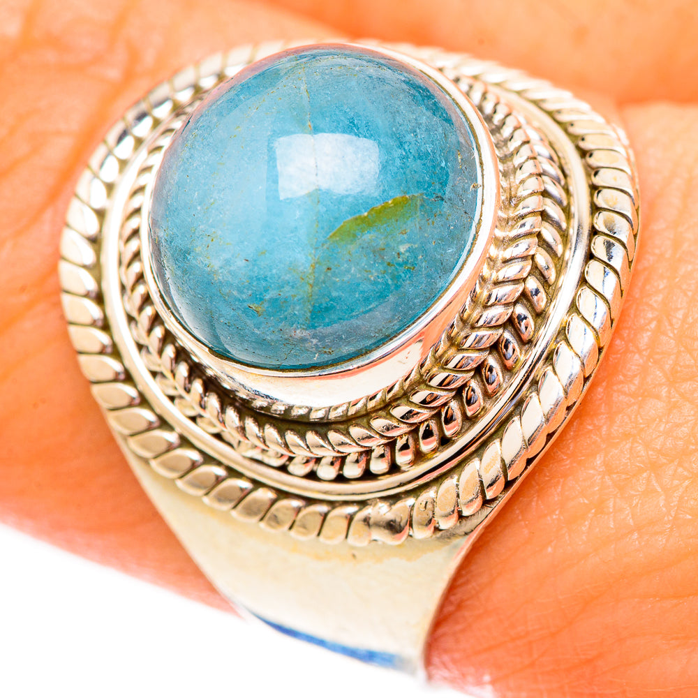 Aquamarine Rings handcrafted by Ana Silver Co - RING123428