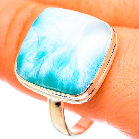 Larimar Rings handcrafted by Ana Silver Co - RING123432