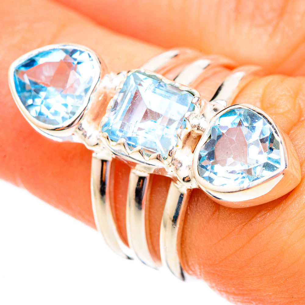 Swiss Blue Topaz Rings handcrafted by Ana Silver Co - RING123438