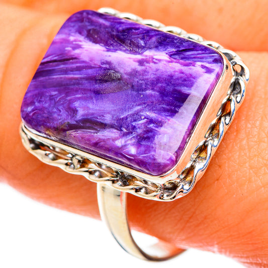 Charoite Rings handcrafted by Ana Silver Co - RING123443