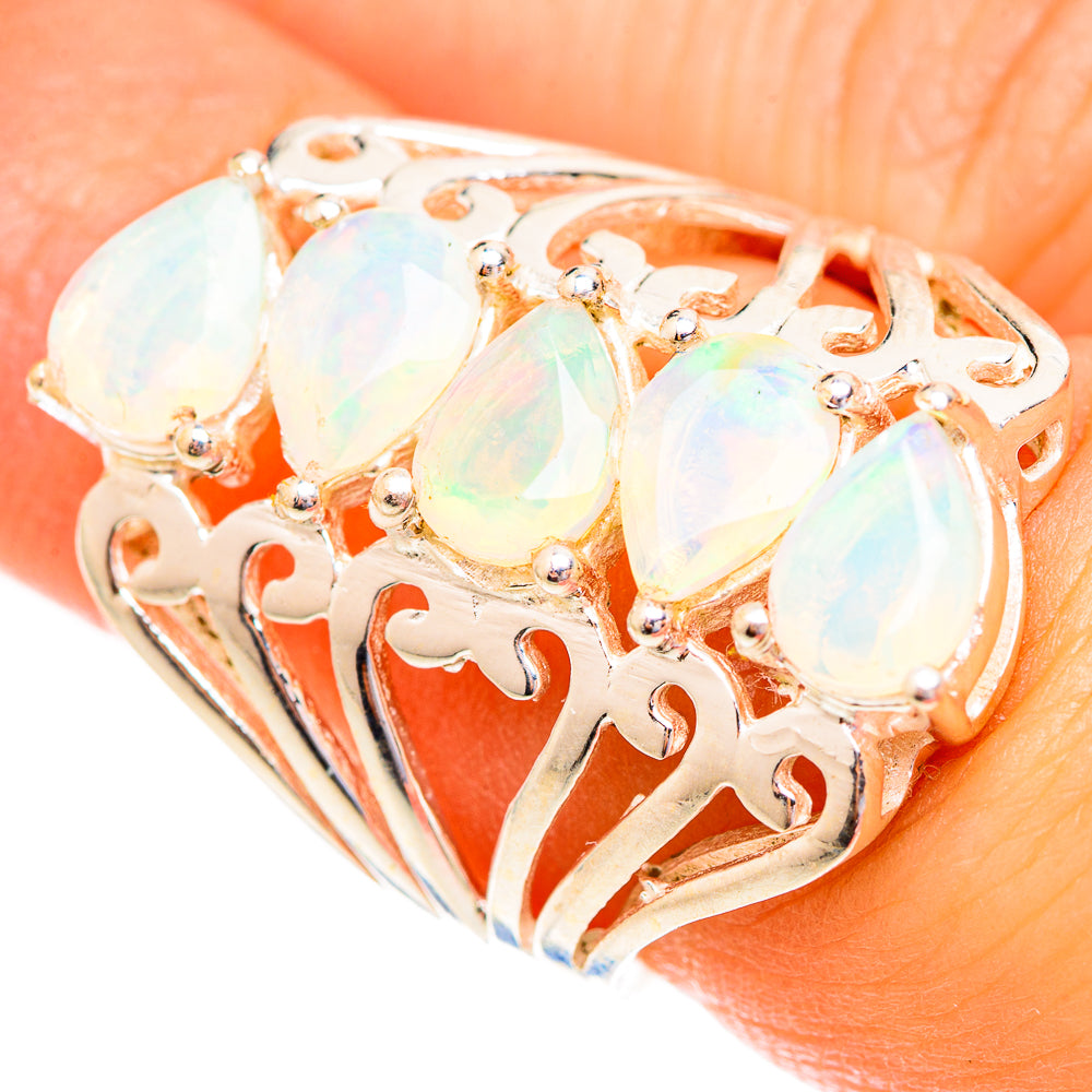 Ethiopian Opal Rings handcrafted by Ana Silver Co - RING123445