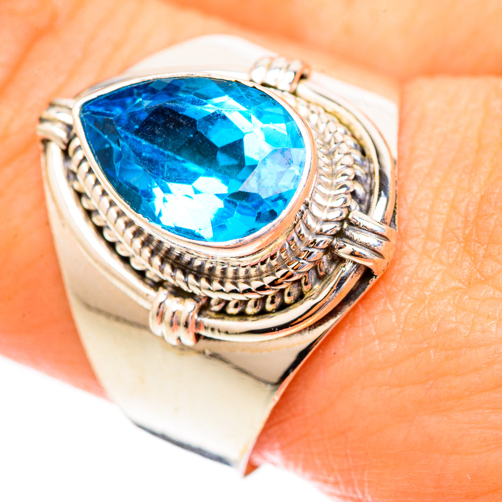 Swiss Blue Topaz Rings handcrafted by Ana Silver Co - RING123452
