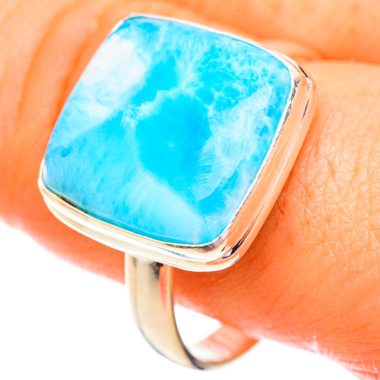 Larimar Rings handcrafted by Ana Silver Co - RING123455