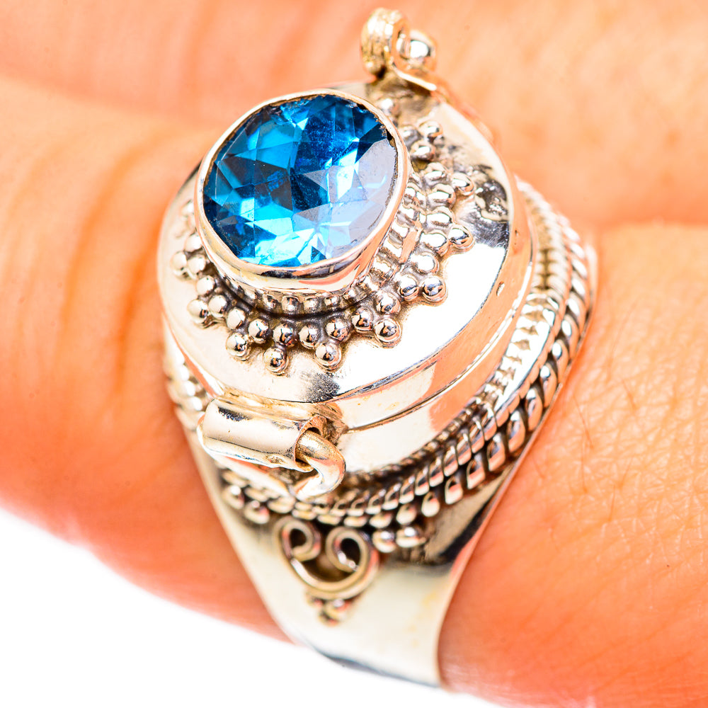 Swiss Blue Topaz Rings handcrafted by Ana Silver Co - RING123456