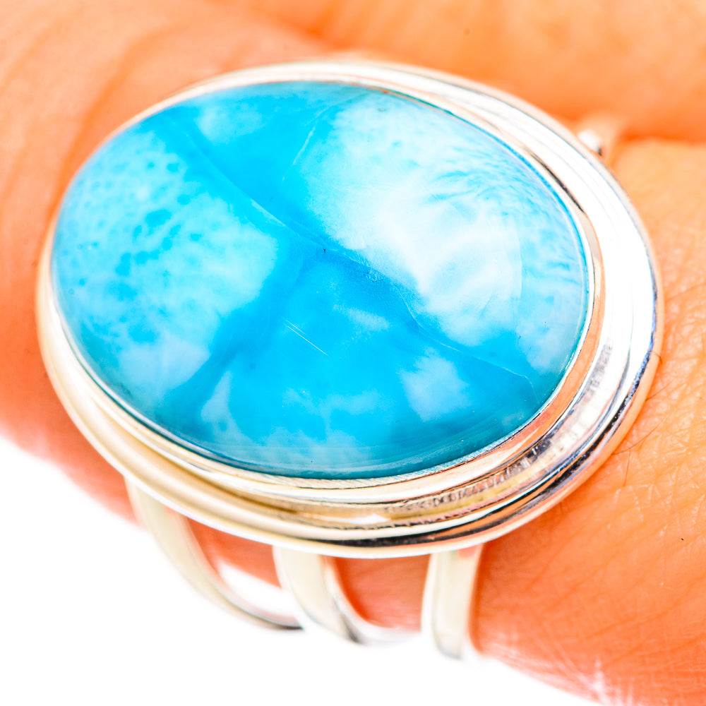 Larimar Rings handcrafted by Ana Silver Co - RING123457