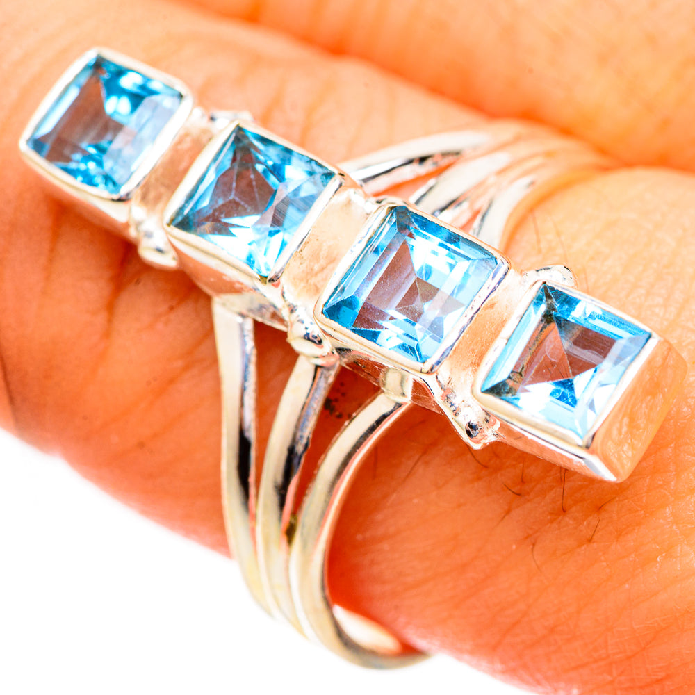 Swiss Blue Topaz Rings handcrafted by Ana Silver Co - RING123467