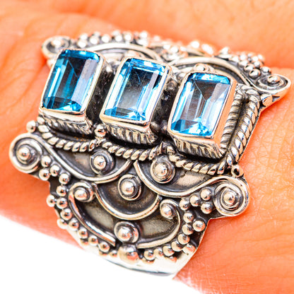 Swiss Blue Topaz Rings handcrafted by Ana Silver Co - RING123479