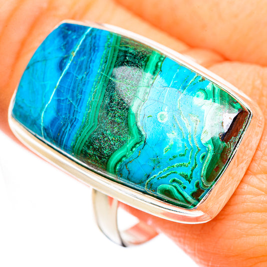 Malachite In Chrysocolla Rings handcrafted by Ana Silver Co - RING123487