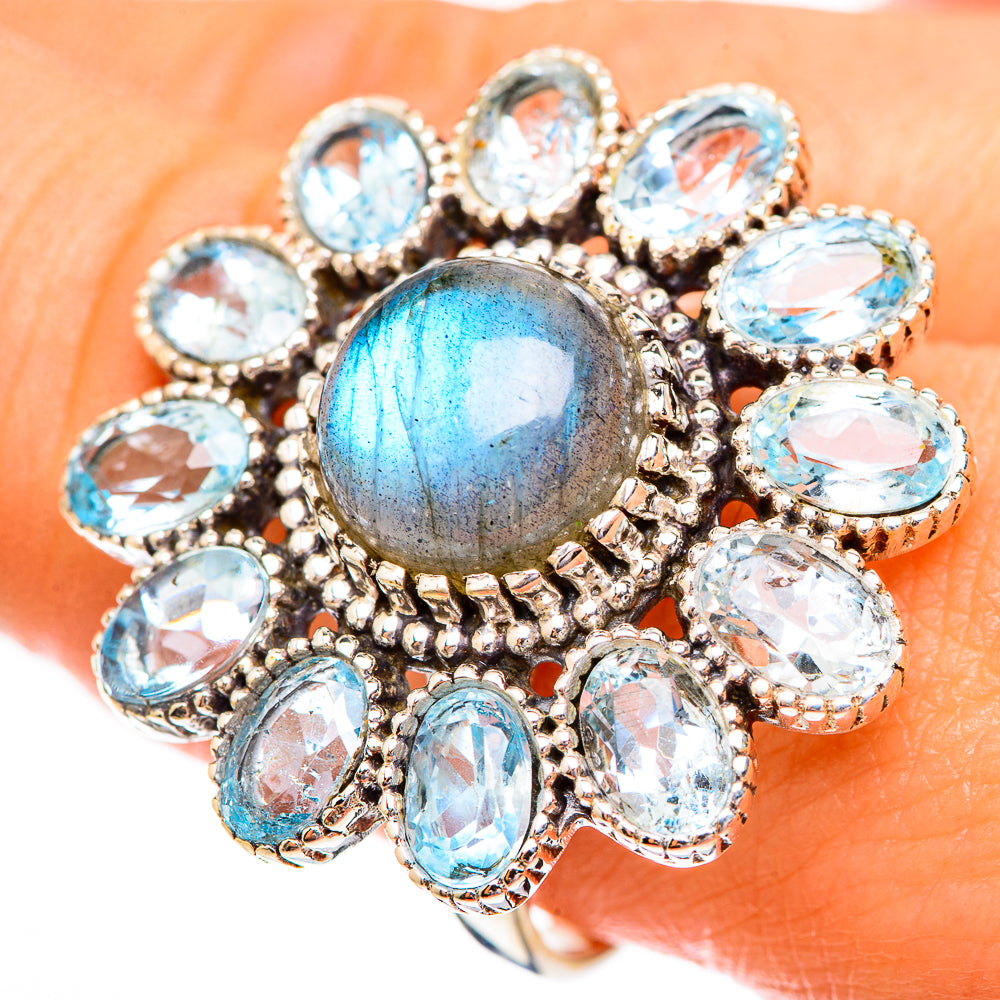 Labradorite Rings handcrafted by Ana Silver Co - RING123490
