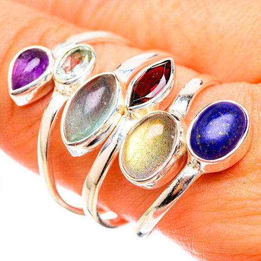 Labradorite Rings handcrafted by Ana Silver Co - RING123504