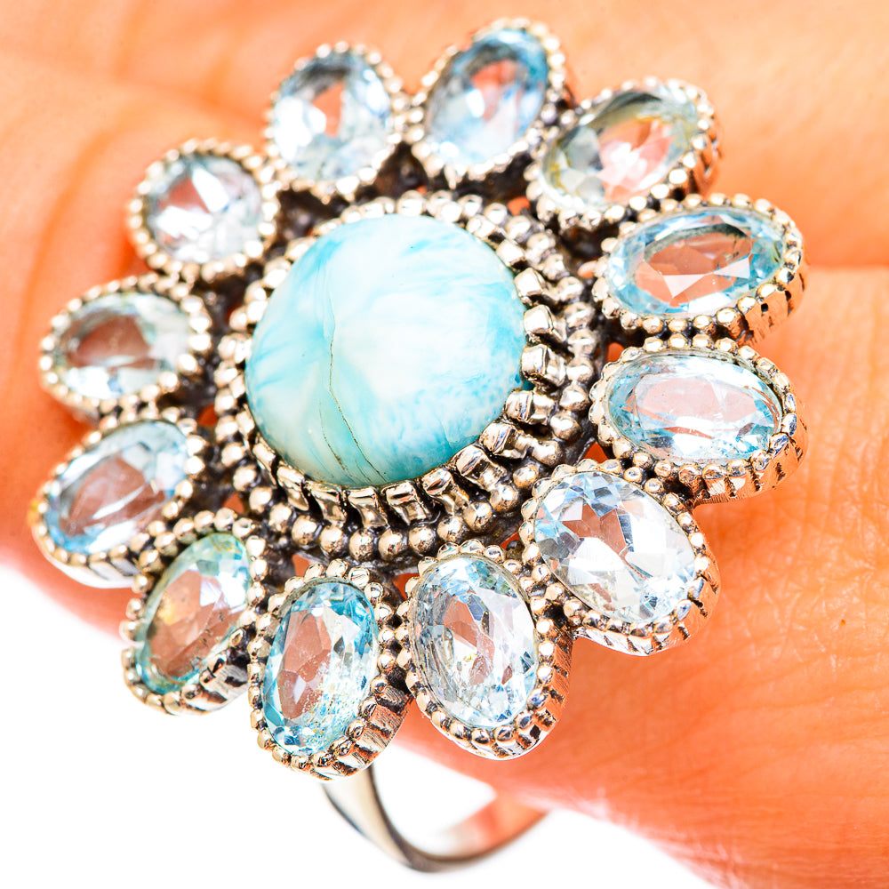 Larimar Rings handcrafted by Ana Silver Co - RING123507