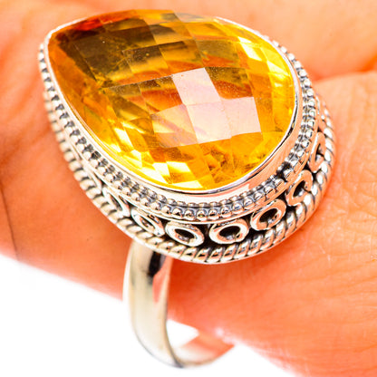 Citrine Rings handcrafted by Ana Silver Co - RING123516
