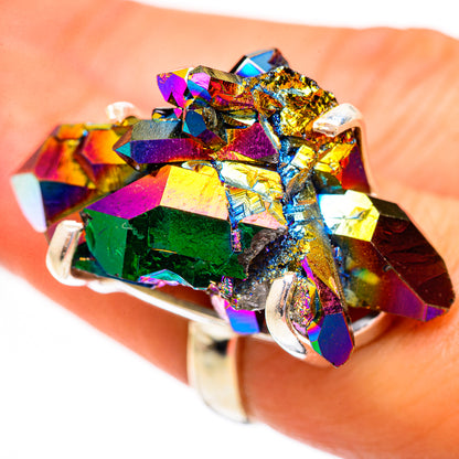 Titanium Sunshine Druzy Rings handcrafted by Ana Silver Co - RING123525