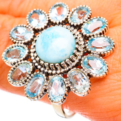 Larimar Rings handcrafted by Ana Silver Co - RING123552