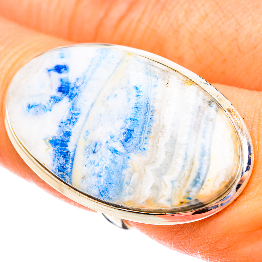 Blue Scheelite Rings handcrafted by Ana Silver Co - RING123555