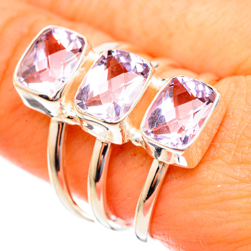 Pink Amethyst Rings handcrafted by Ana Silver Co - RING123559