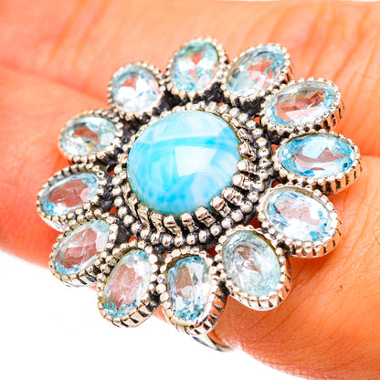 Larimar Rings handcrafted by Ana Silver Co - RING123564