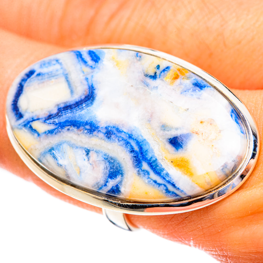 Blue Scheelite Rings handcrafted by Ana Silver Co - RING123565