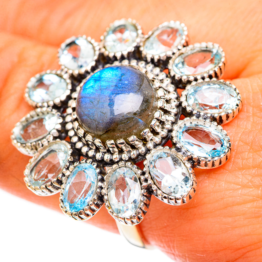 Labradorite Rings handcrafted by Ana Silver Co - RING123570