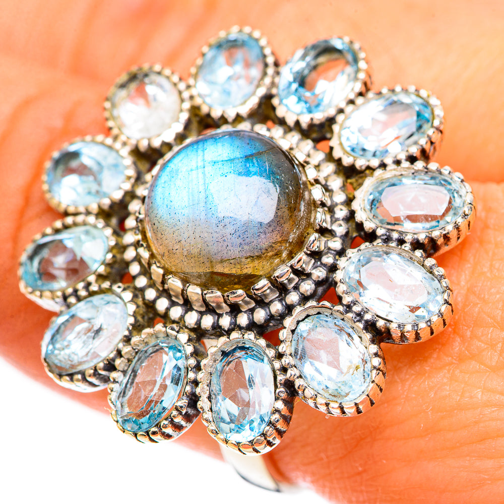 Labradorite Rings handcrafted by Ana Silver Co - RING123577