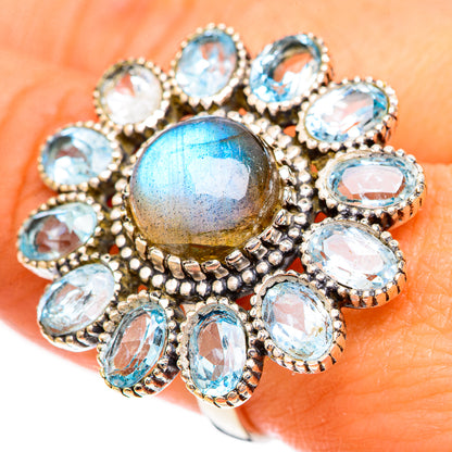 Labradorite Rings handcrafted by Ana Silver Co - RING123577