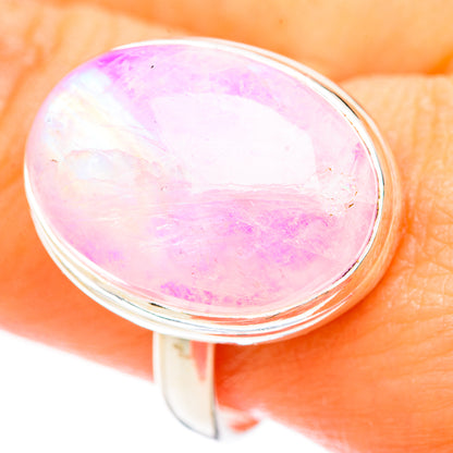 Pink Moonstone Rings handcrafted by Ana Silver Co - RING123597