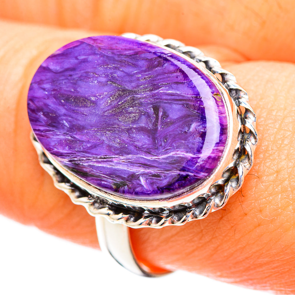 Charoite Rings handcrafted by Ana Silver Co - RING123601