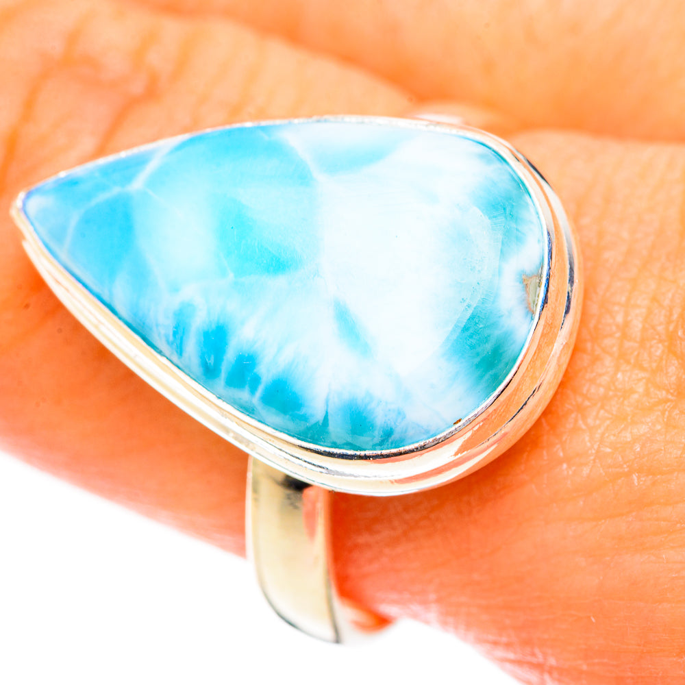 Larimar Rings handcrafted by Ana Silver Co - RING123612