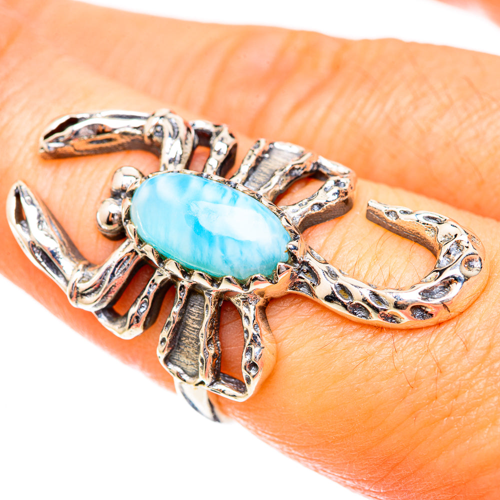 Larimar Rings handcrafted by Ana Silver Co - RING123613