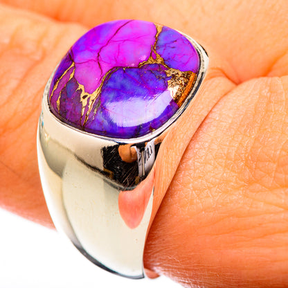 Purple Copper Composite Turquoise Rings handcrafted by Ana Silver Co - RING123620