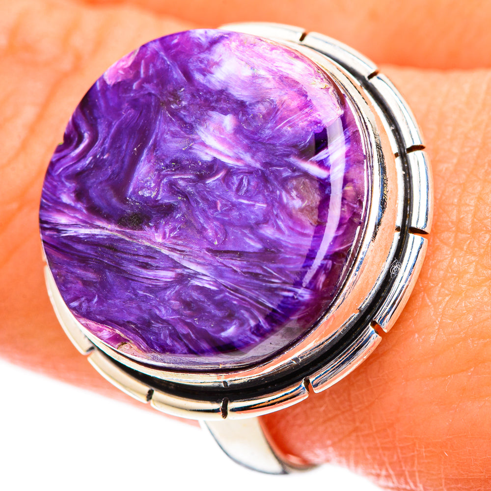Charoite Rings handcrafted by Ana Silver Co - RING123621