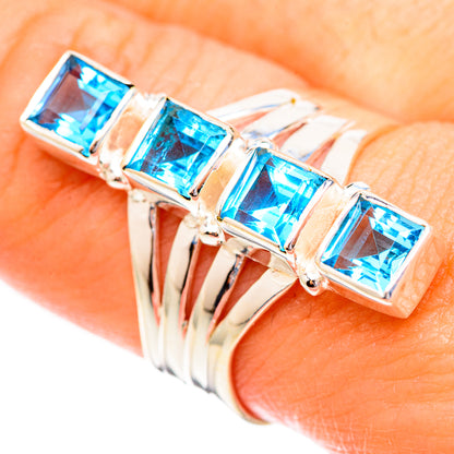 Swiss Blue Topaz Rings handcrafted by Ana Silver Co - RING123629
