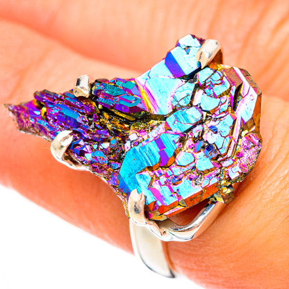 Titanium Sunshine Druzy Rings handcrafted by Ana Silver Co - RING123644