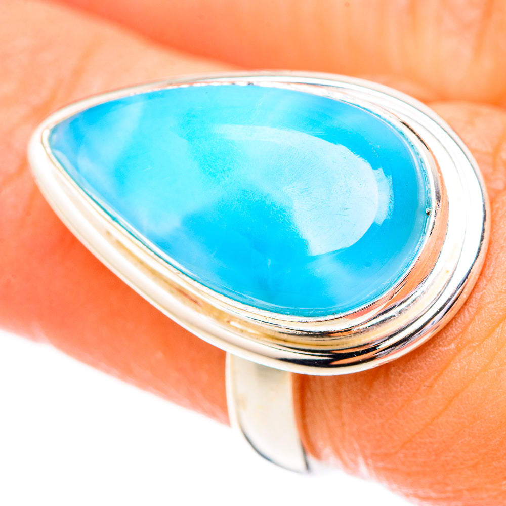 Larimar Rings handcrafted by Ana Silver Co - RING123652