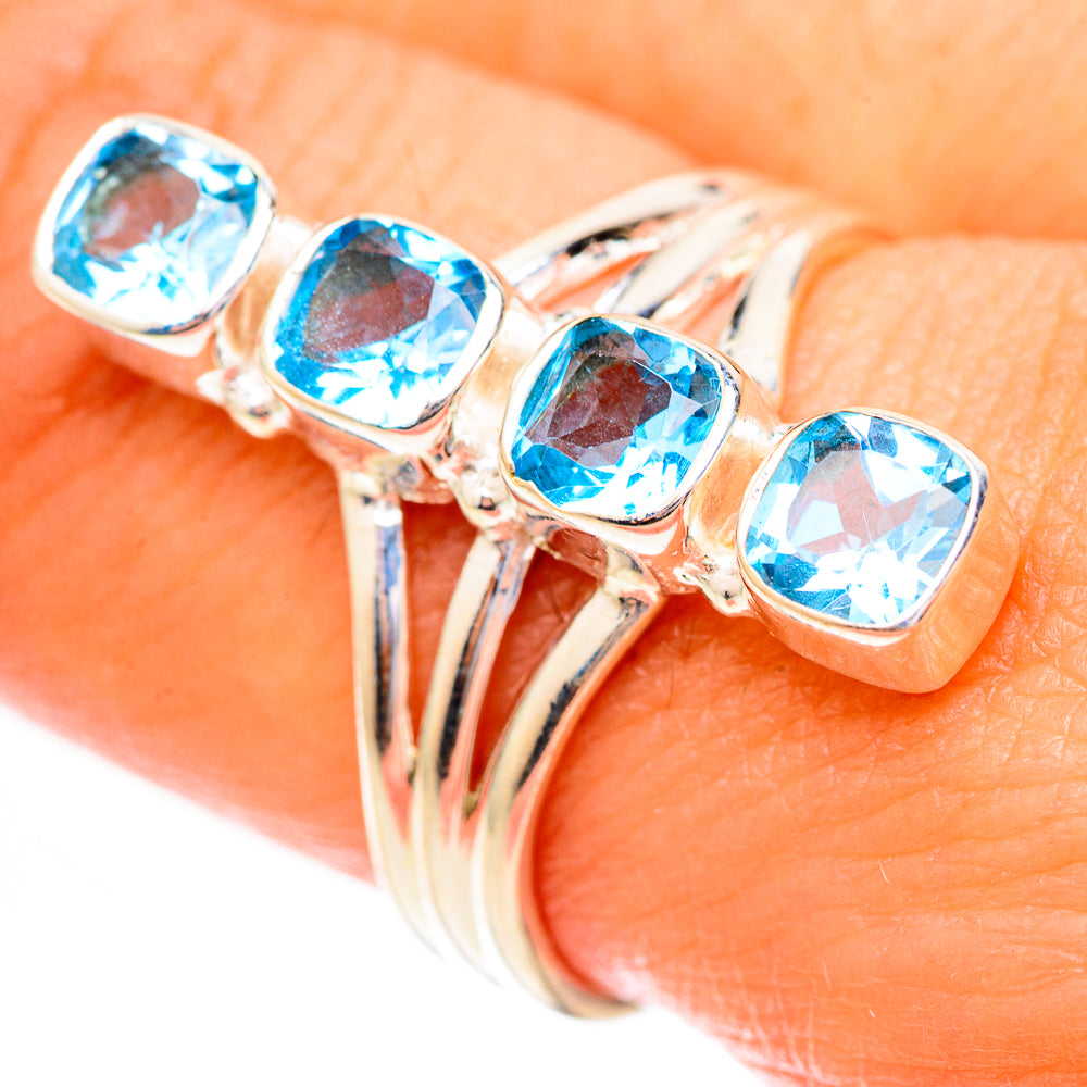 Swiss Blue Topaz Rings handcrafted by Ana Silver Co - RING123653