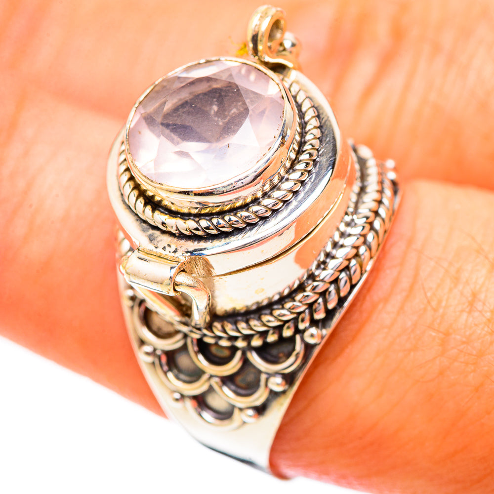 Rose Quartz Rings handcrafted by Ana Silver Co - RING123659