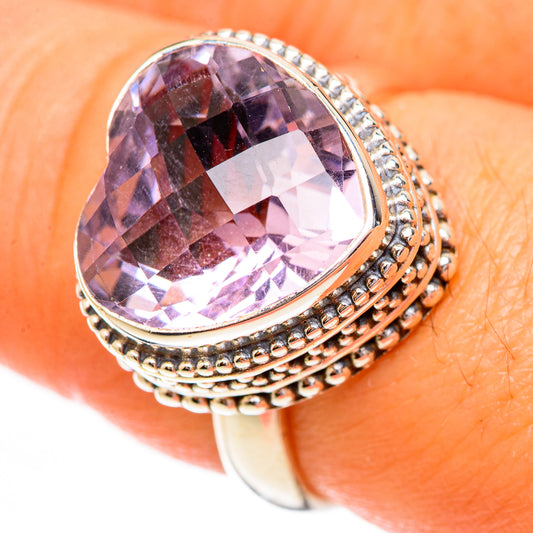 Pink Amethyst Rings handcrafted by Ana Silver Co - RING123662