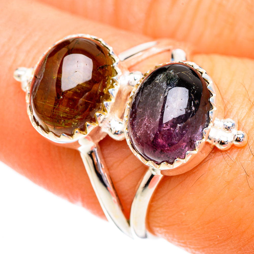 Watermelon Tourmaline Rings handcrafted by Ana Silver Co - RING123664