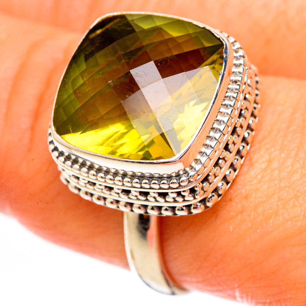 Lemon Quartz Rings handcrafted by Ana Silver Co - RING123669