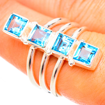 Swiss Blue Topaz Rings handcrafted by Ana Silver Co - RING123674